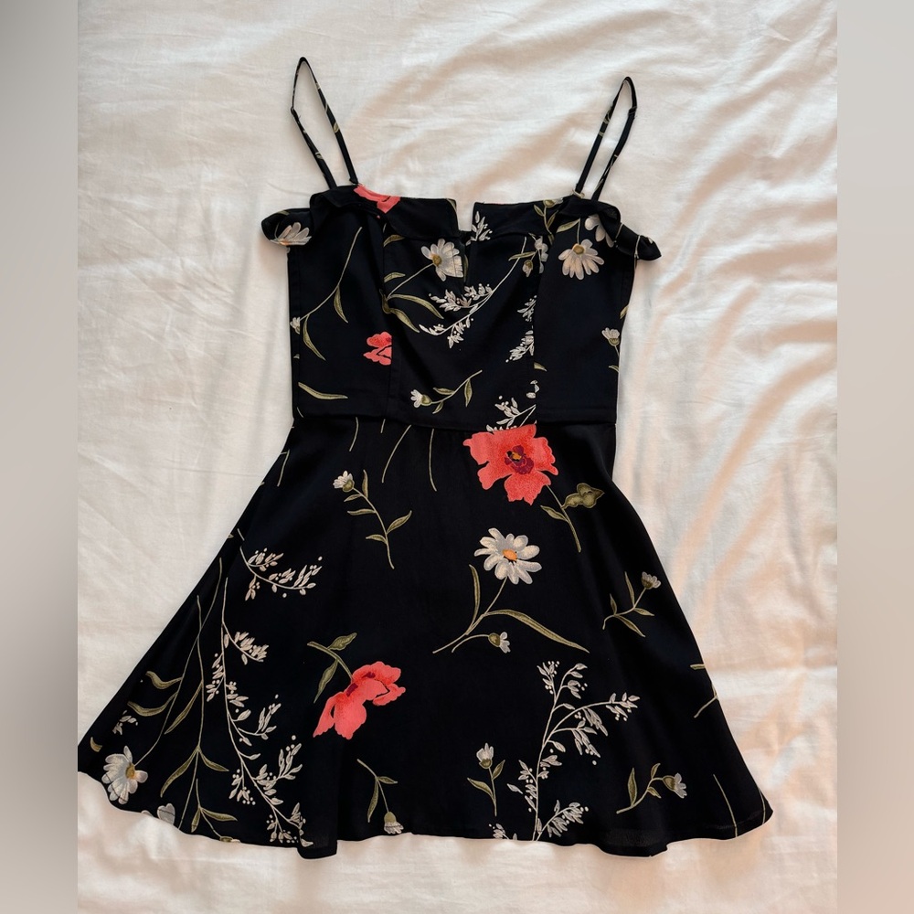 Flynn Skye black floral mini dress